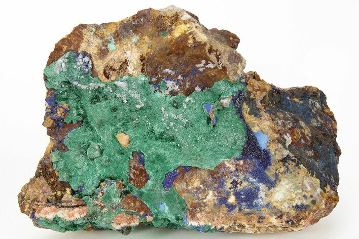 Azurite, Malachite, Barite & Cubic Fluorite - Morocco #217792